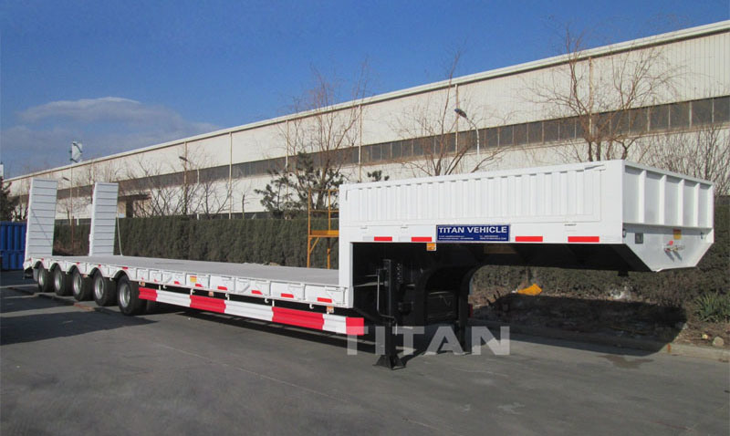 Lowboy Lowbed 3 Axle 80 Ton Heavy Duty Gooseneck Low Loader/Lowbed/ Lowboy Low Bed Trailer Price Truck Semi Trailers for Excavator Transport