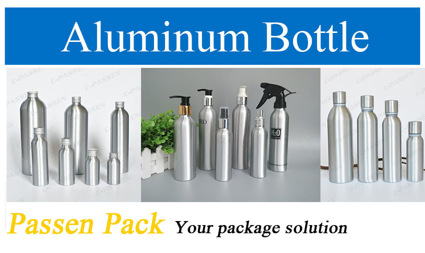 Cosmetic Lotion Bottle Aluminum Bottle with Lotion Pump Sprayer
