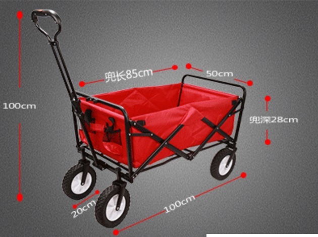 Outdoor Beach Wagon/Capaicty Collapsible Folding Wagon Cart