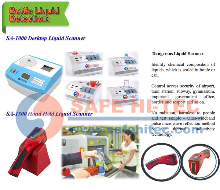 Hazardous Bottle Liquid Scanner, Liquid Explosive Detector SA1000(SAFE HI-TEC)
