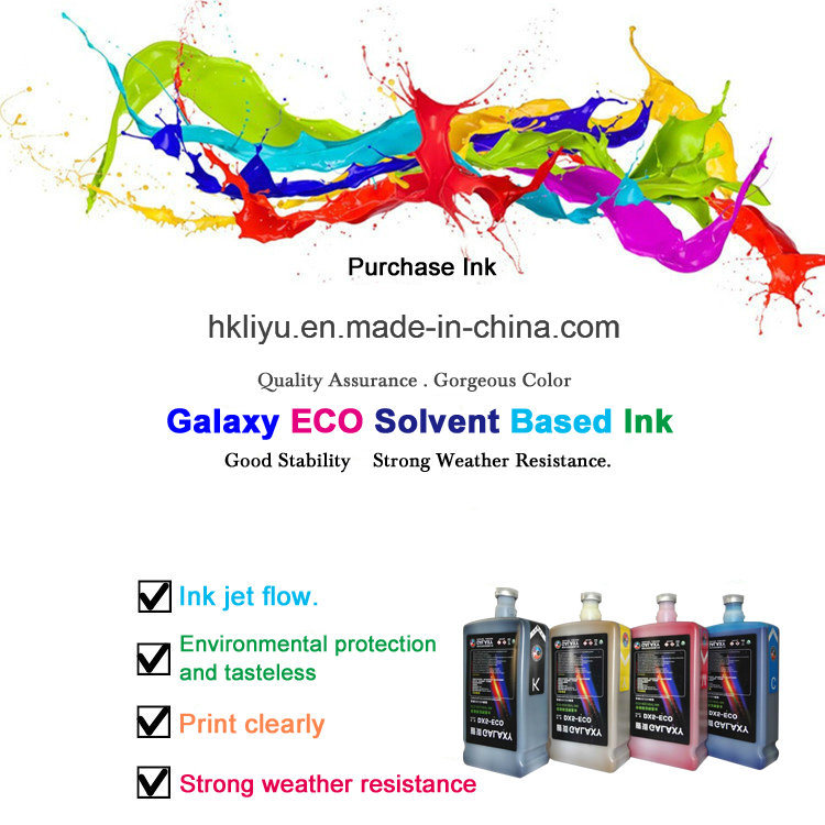 Factory/Wholesale Price Galaxy Dx5 Eco Solvent Ink for Epson Dx4/Dx5/Dx7 Printhead Eco Solvent Printer Ink Ecosolvent Ink