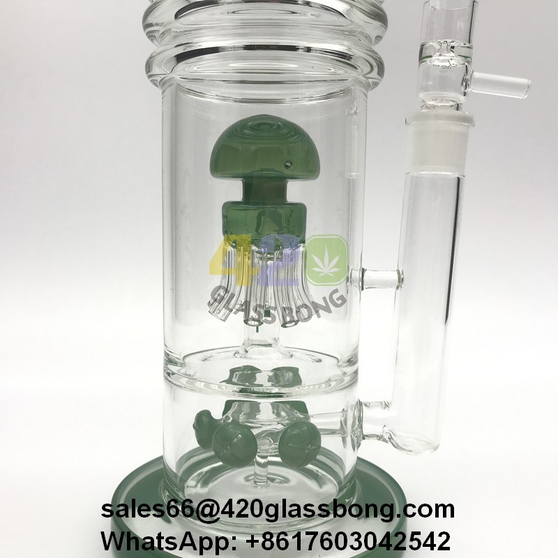 Heady Glass Waterpipe/Pipe/Crafts with Mushroom Perc to Jellyfish Perc for 420smoke/Dry Herb/Weed