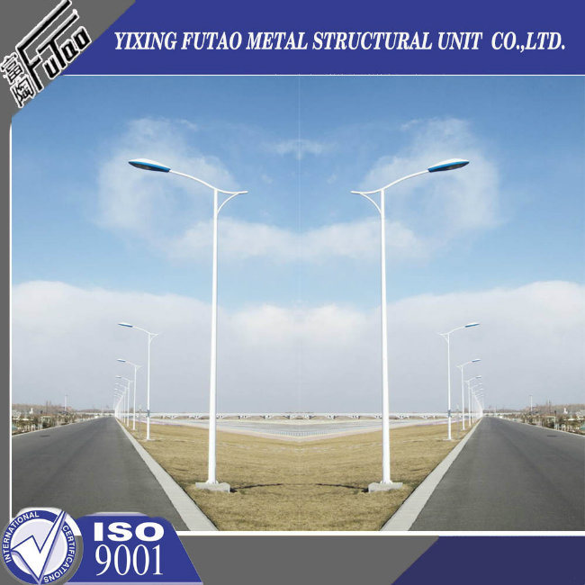 FT-2017 Solar Double Single Arm Street Lighting Steel Pole