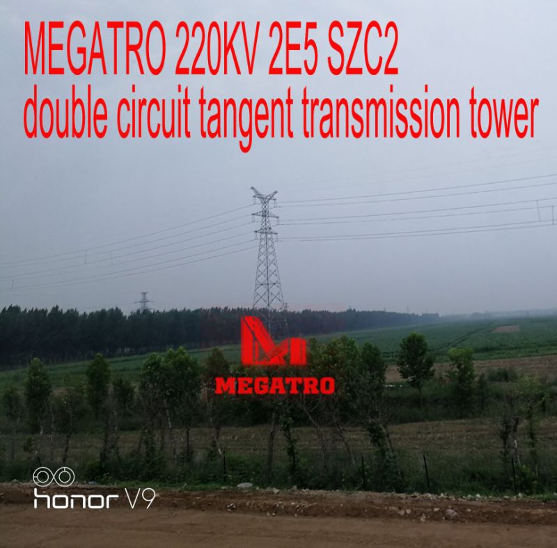 Megatro 220kv 2e5 Szc2 Double Circuit Tangent Transmission Tower