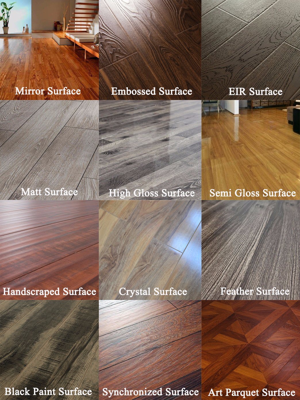 Walnut Laminate Flooring for Household and Commercial