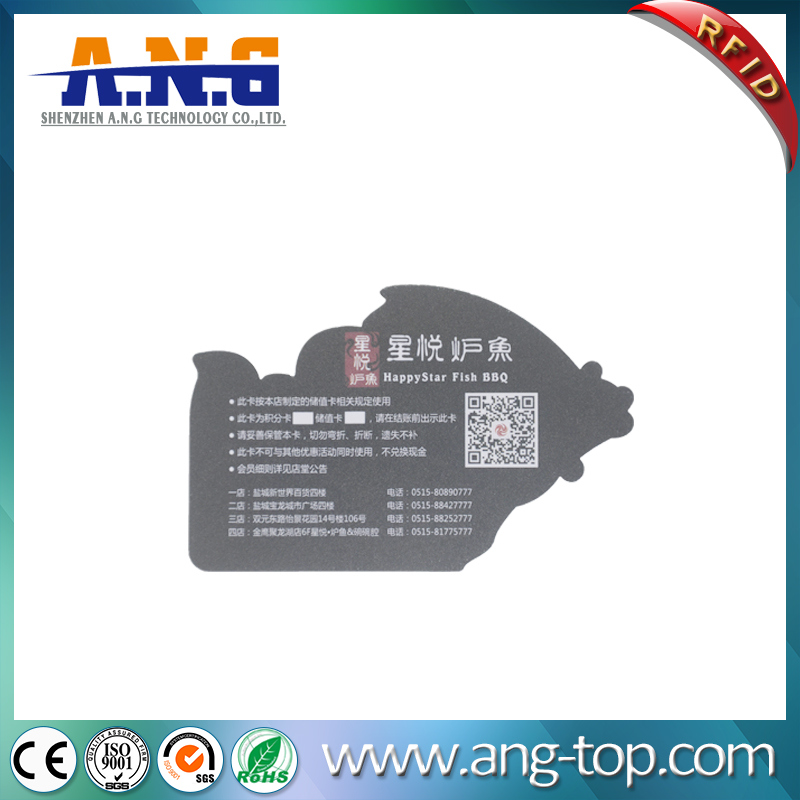 Customized Printing PVC Irregular Shape Business Card with Frosted