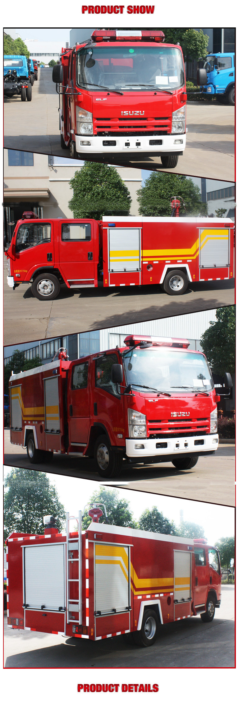 Japan Chassis 5000 Liters Water Tank Fire Fighting Truck