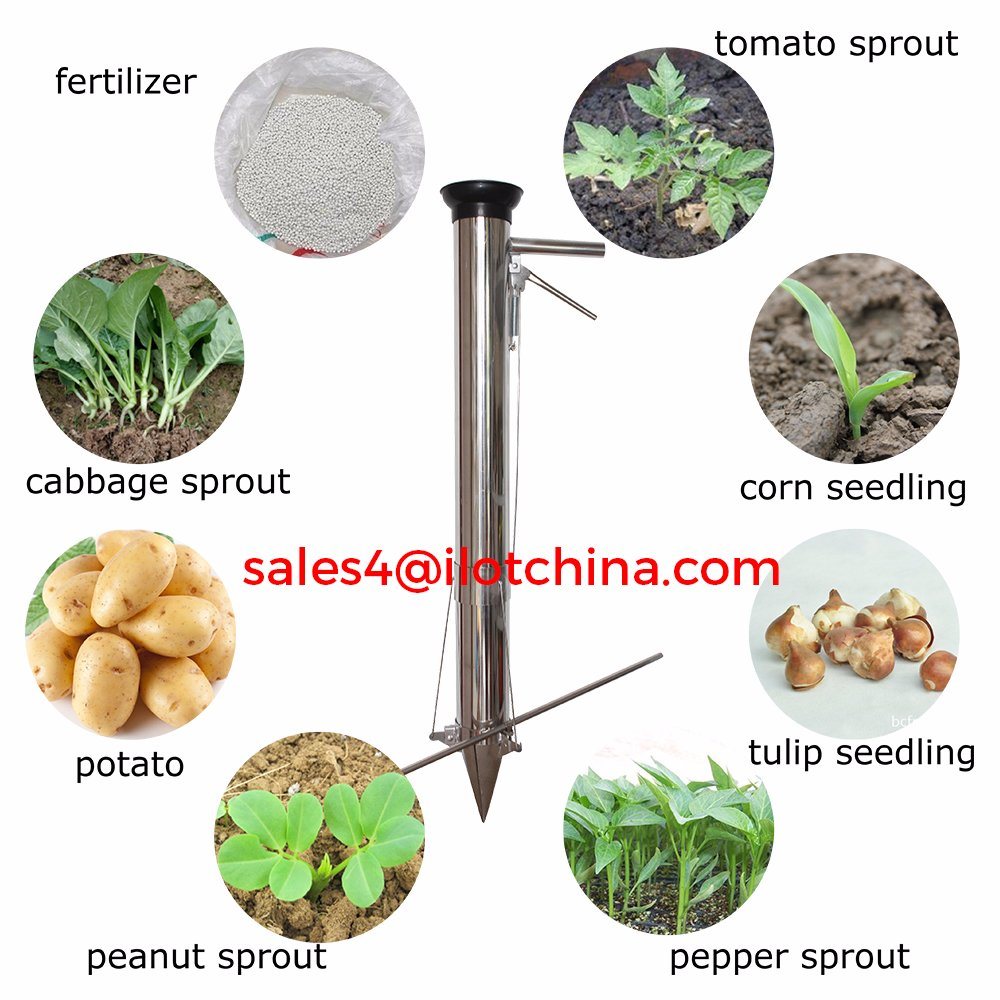 Ilot Long Handled Manual Bulb Planter for Vegetables Seedling Transplanter/Garden Furniture Planter