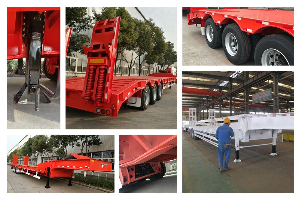 China Vast Brand 60 Ton Low Bed Semitrailer