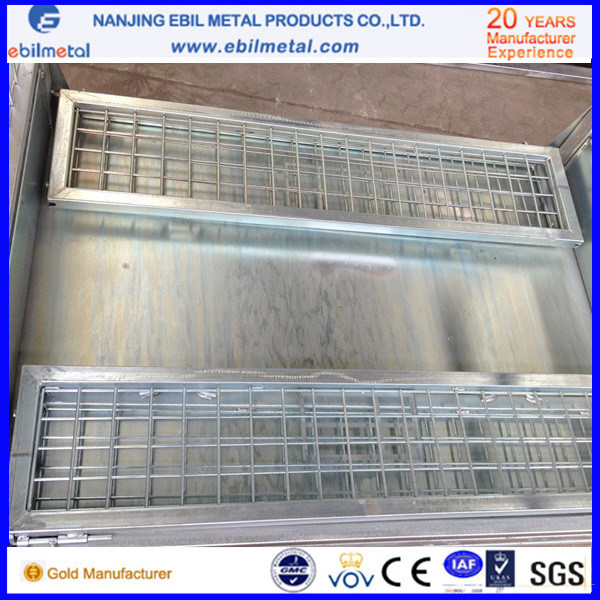 Foldable Stackable Galvanized Wire Steel Container for Warehouse Storage