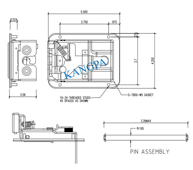 Heavy Duty Generator Spare Parts of Canopy Paddle Latch Lock