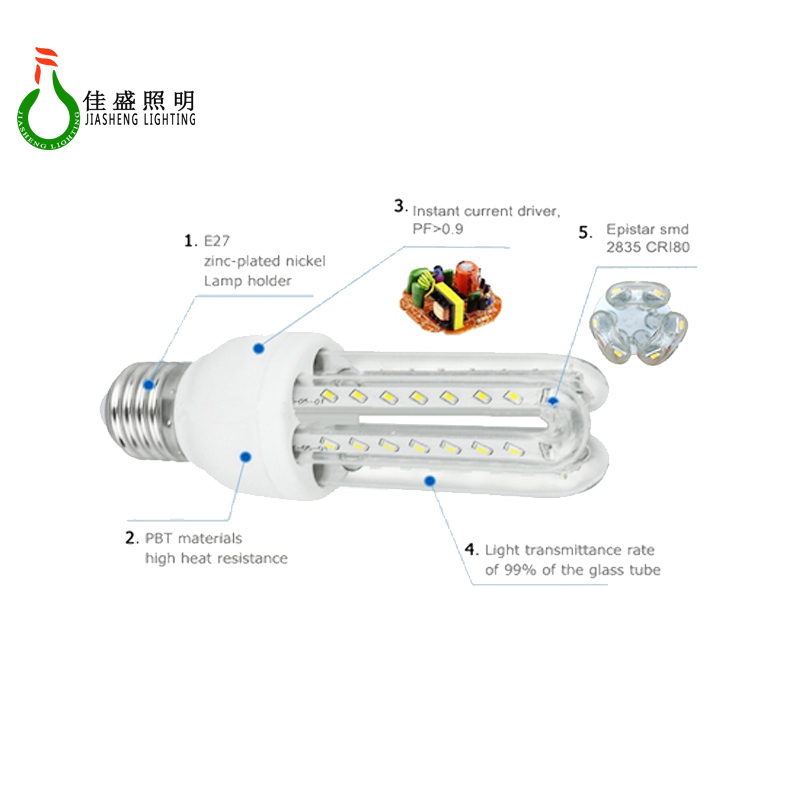 Lighting Factory 3u Shape 5W LED Bulb Energy Saving Lamp