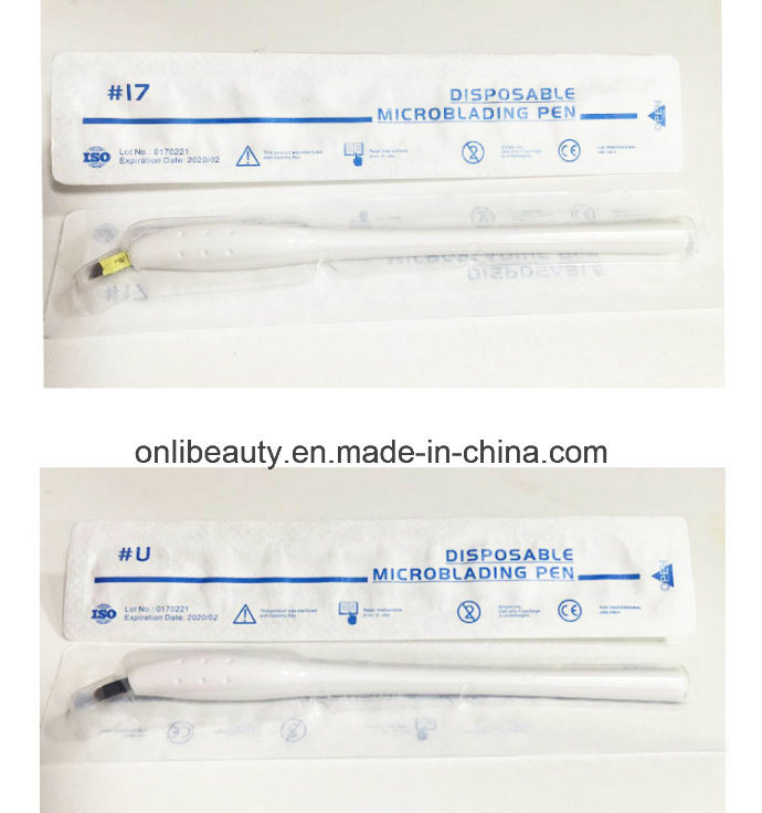 E. O Sterilized Disposable Microblading Manual Tattoo Pen for 3D Eyebrow Embroidery