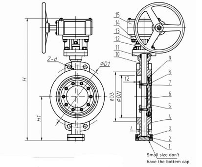 Metal Seat Industrial Wafer Butterfly Valve