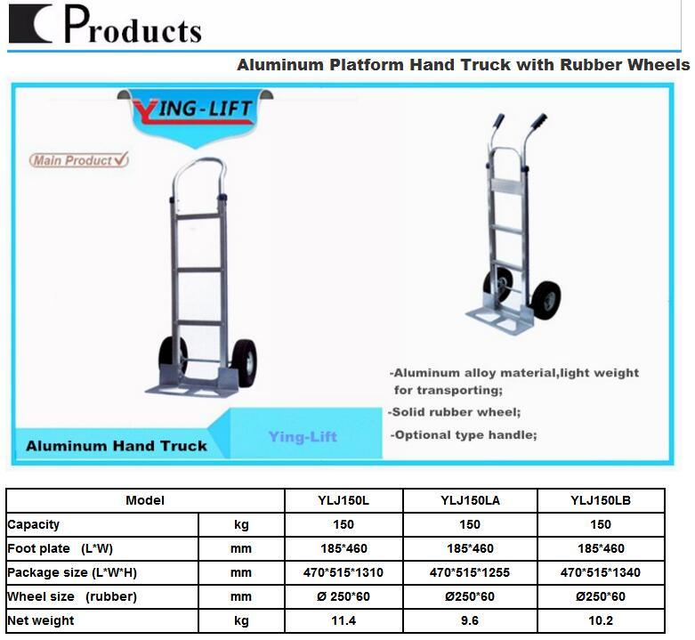 High Quality Two Wheels Aluminium Hand Trolley