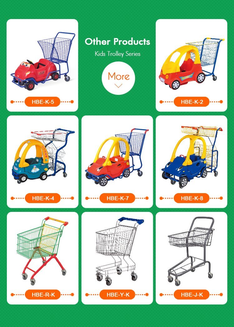 Metal Plastic Kids Shopping Trolley Cart