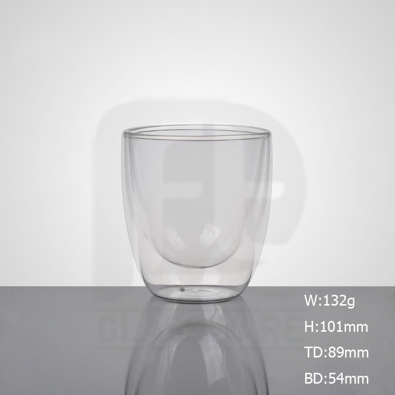 Hand Blown Double Wall Glass Drinkware Beer Glass