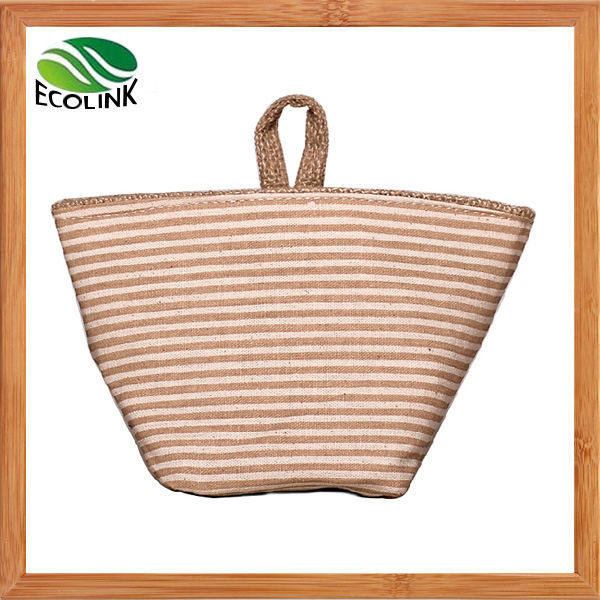 Wall Hanging Jute Cosmetic Bag