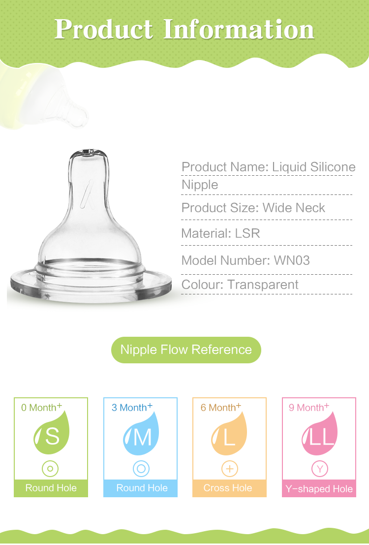 Silicone Baby Feeding Bottle Nipple Food Grade Wholesale Price