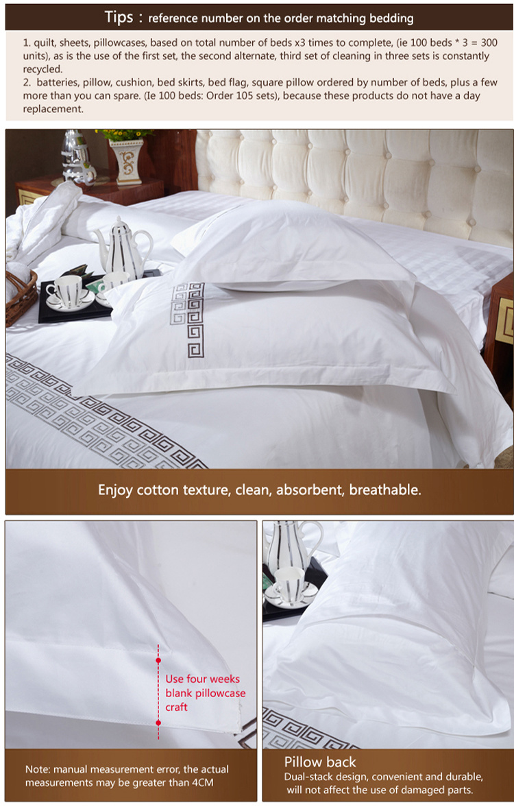 Hotel Bed Linen or Bed Sheets Stripe Hotel Bedding Hotel Supply