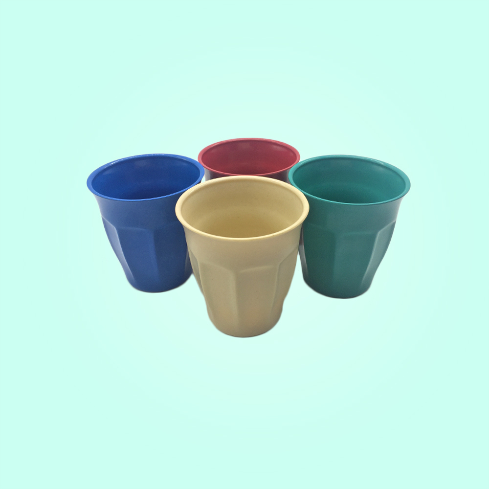 Promotional 7oz Custom Reusable Coffee Tea Melamine Bamboo Fiber Biodegradable Cup