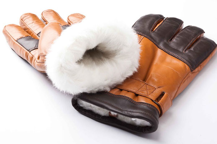 Men's Fashion Sheepskin Leather Motorcycle Driving Sports Gloves (YKY5189)