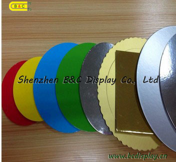 Corrugated Paper Board with Round Flower Edges FDA Cake Plates with SGS (B&C-K061)