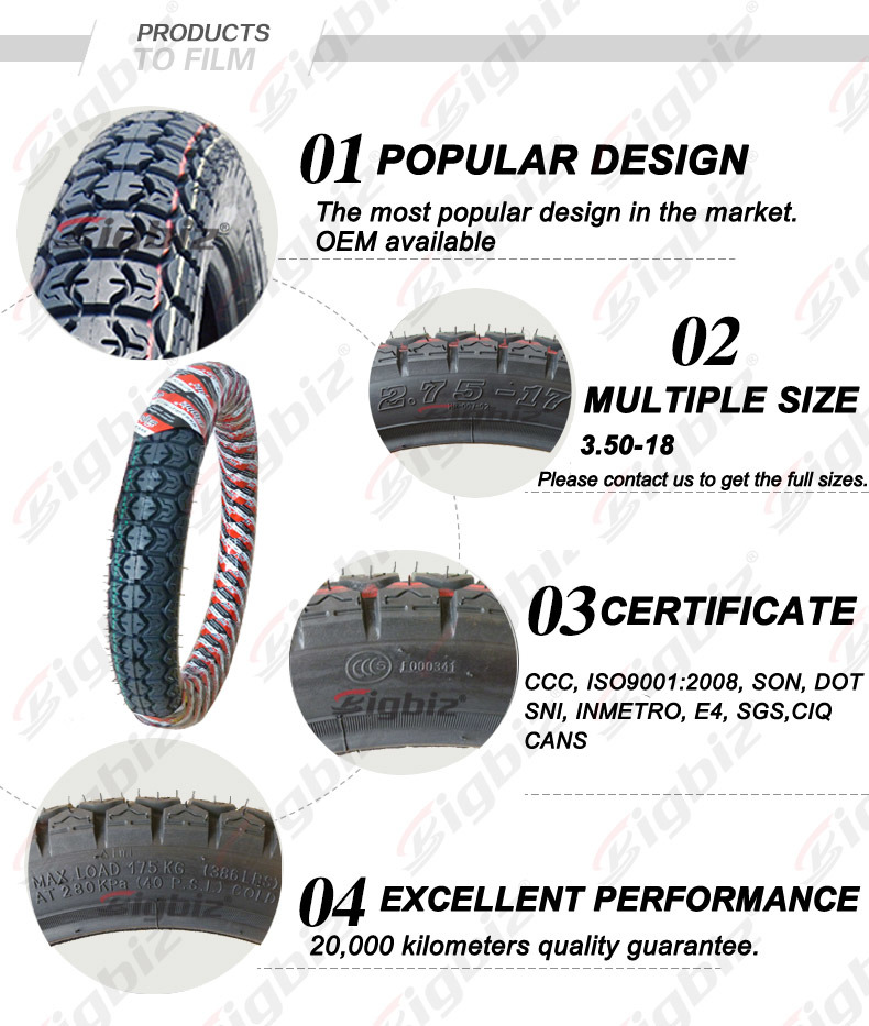 Made in China 3.00-19 Kampuchea Tyre Motorcycle Tire