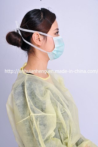 Cleanroom Disposable Non Woven 3 Ply Face Masks, Protective Safety