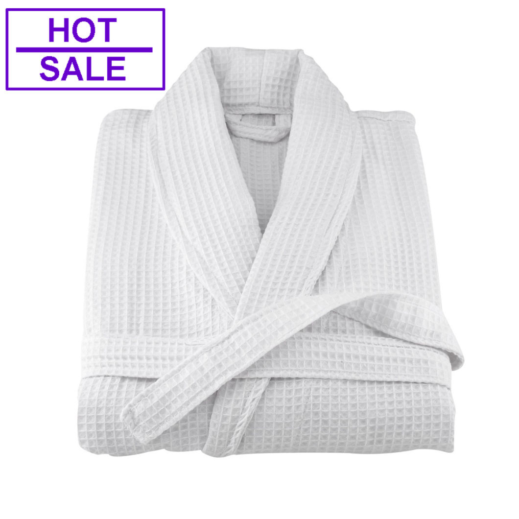 Soft Cotton Full Size Shawl Collar Home & Hotel Waffle Bathrobe