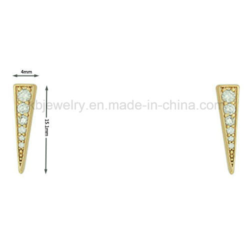 Fashionable Triangle Earrings Jewelry Plated Ear Stud (KE3206)
