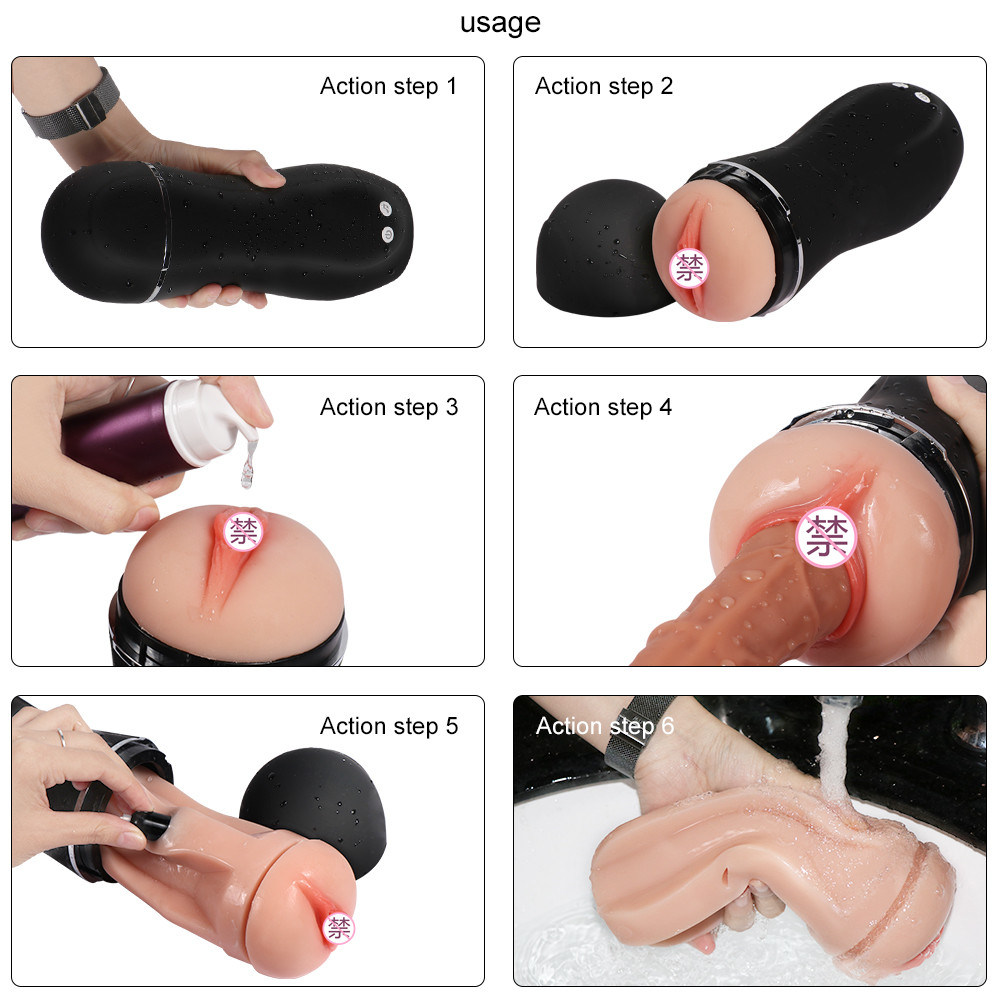 USB Rechargeable Strong Vibration with Invoice Male Masturbation Sex Product