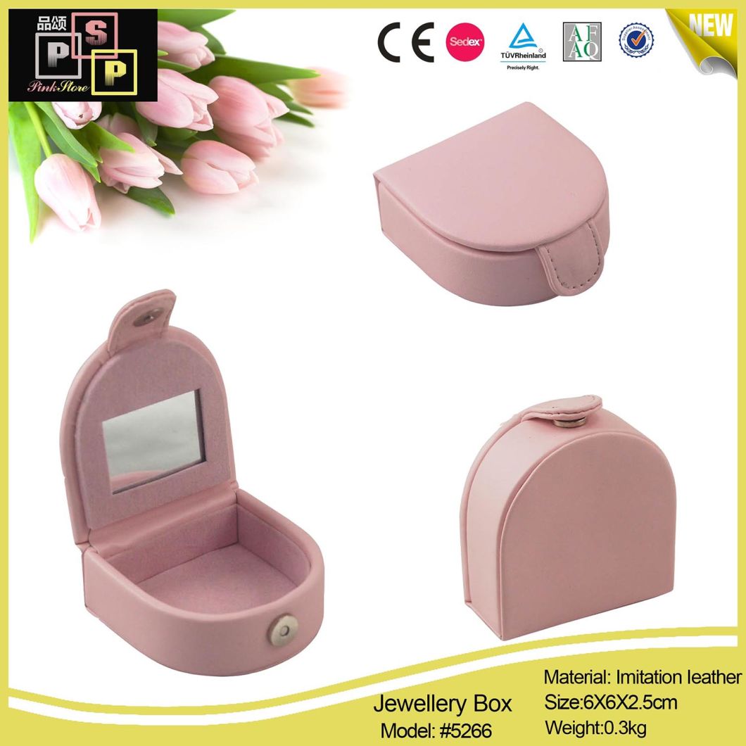 Fashion Small Pink Leather Jewelry Sets Box (5266)