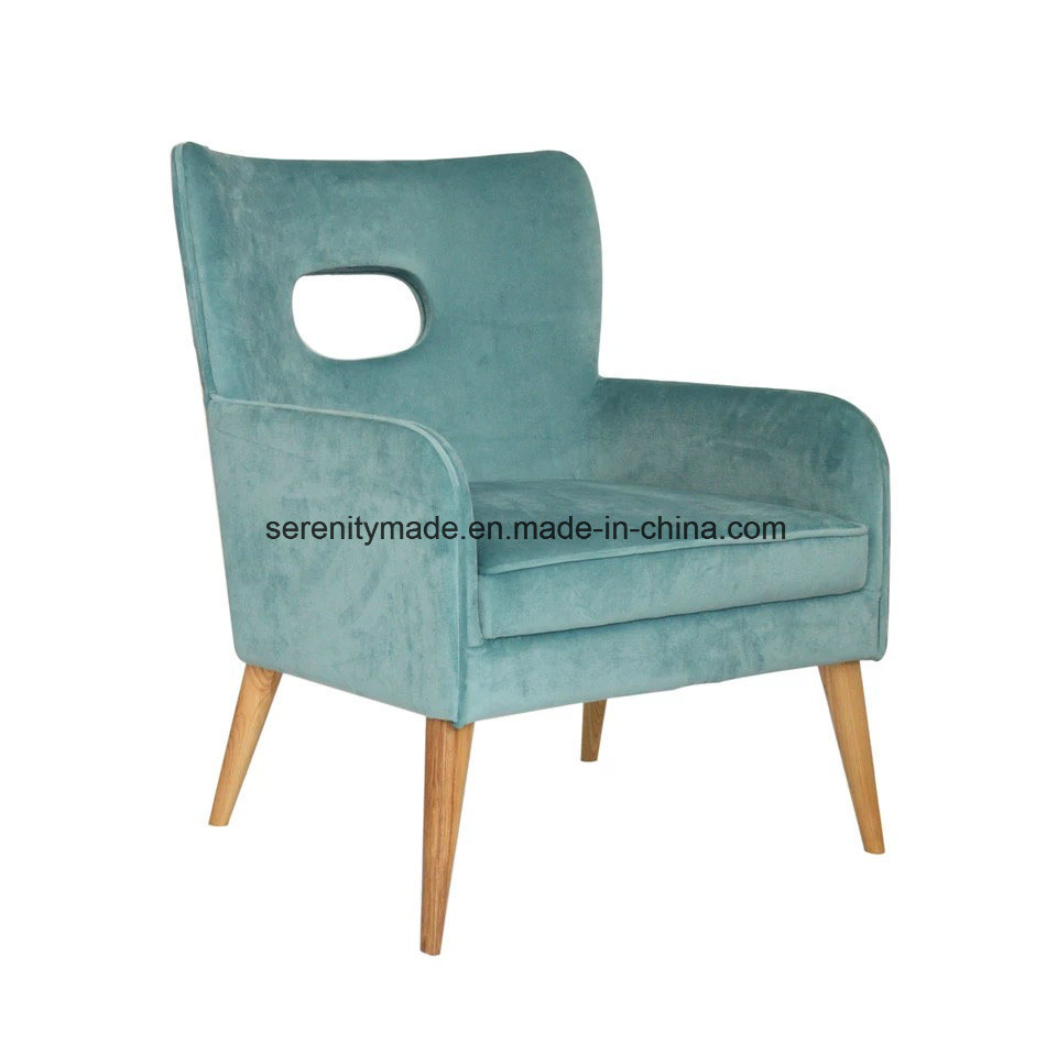 Best Price Modern Wooden Frame Velvet Upholstered Lounge Living Room Chairs