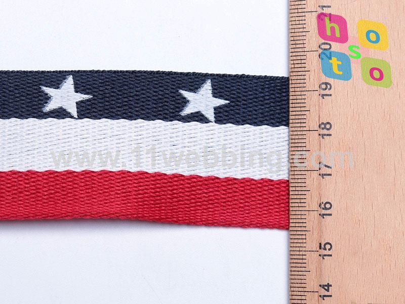 Striped Polyester Webbing Jacquard Tape for Garment Accessories