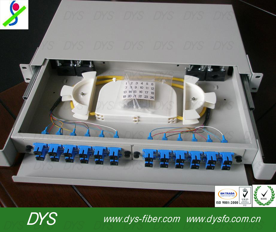 Slide Type 48ports Sc Simplex Fiber Optic Patch Panel