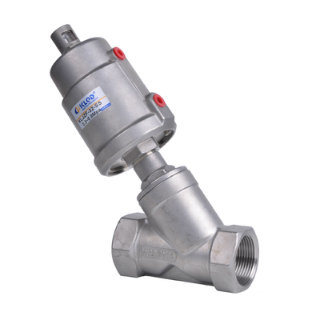 Hot Sell Dn15 Stainless Steel Pneumatic Angle Seat Piston Valve for Air Water Steam