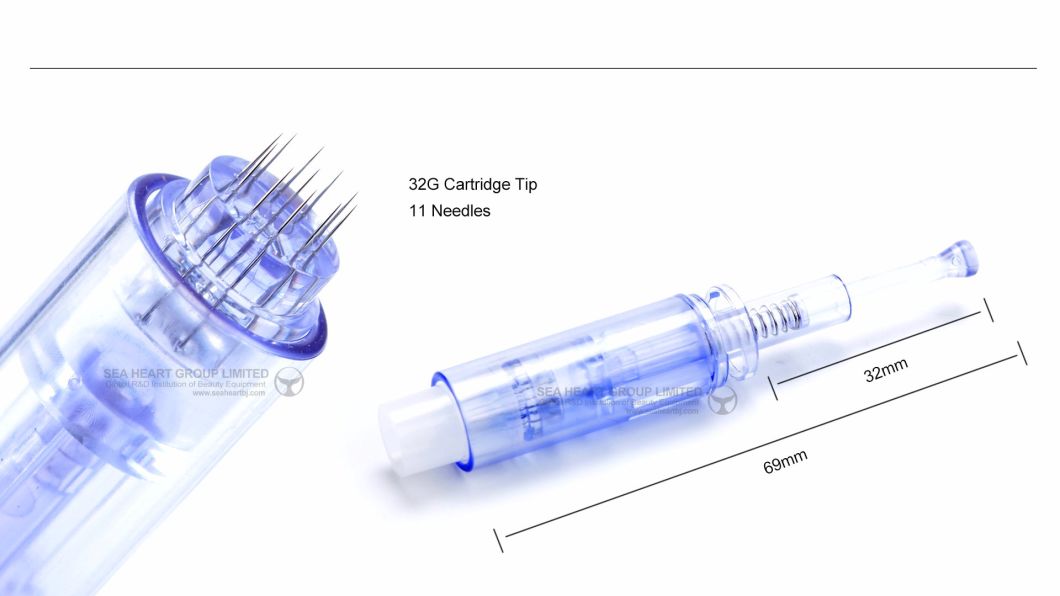 Disposable Microneedle 32g Derma Roller with 11 Needle Cartridge Tip