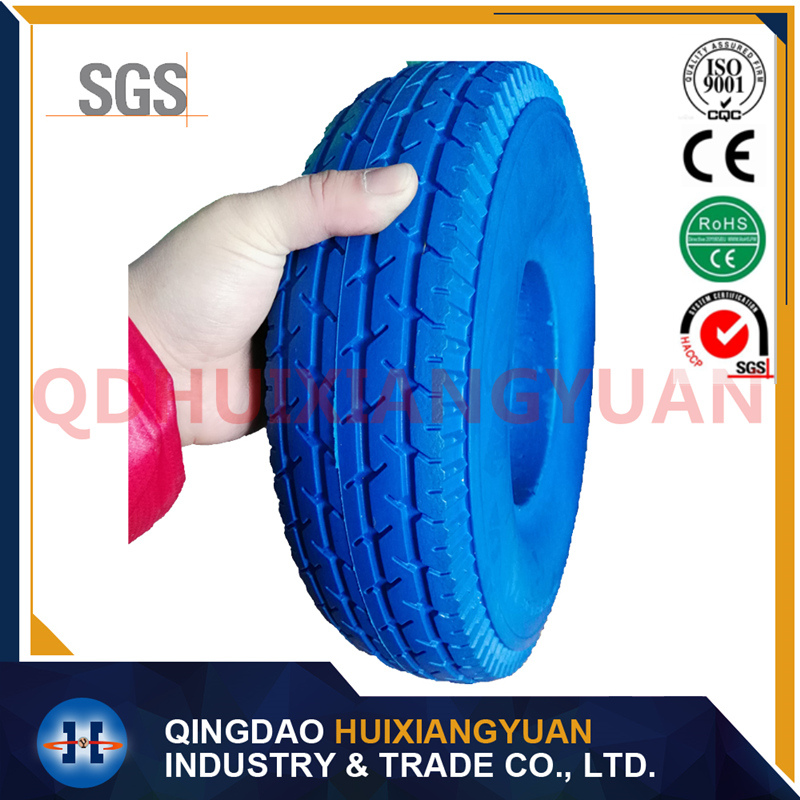 3.50-5 Soft Flat Free PU Rubber Hand Trolley Wheel