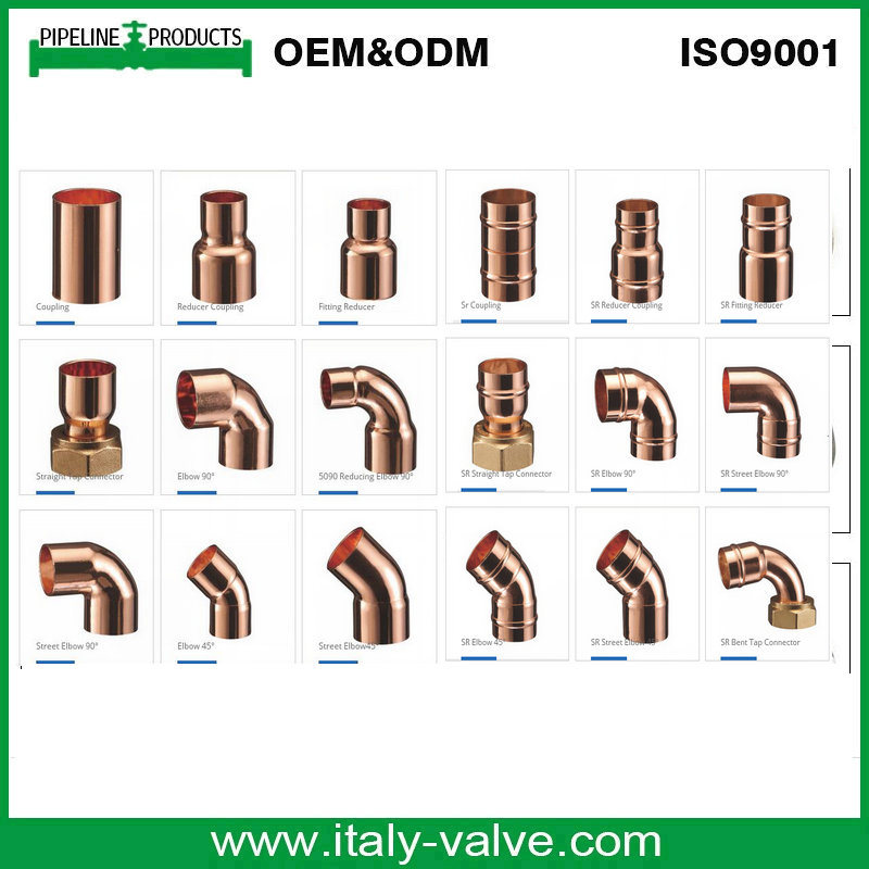 Customized Quality Copper Fitting with Brass Cap (AV8008)