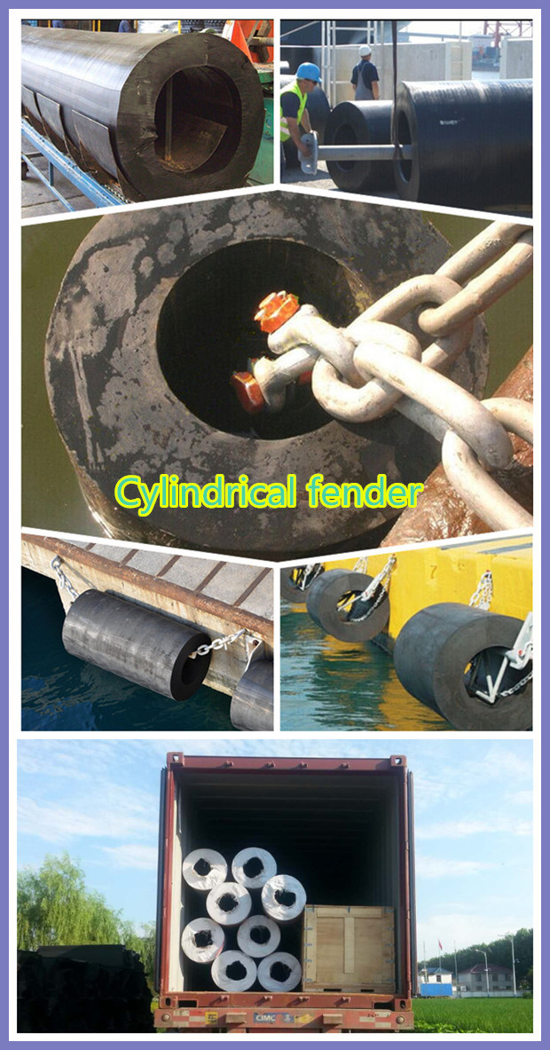 Nature Rubber Cylindrical Fender for Boat