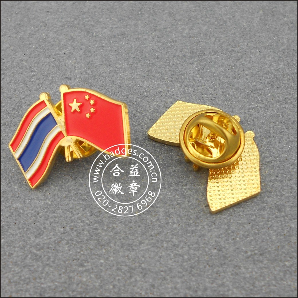 China and North Korea Flag Lapel Pin, Flag Badge (GZHY-LP-025)