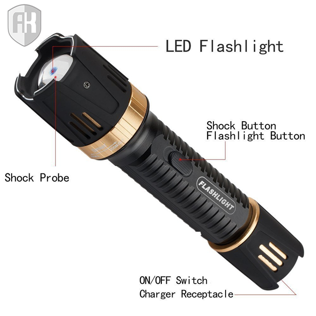 2017 Zoomable Self Defense Flashlight Stun Guns