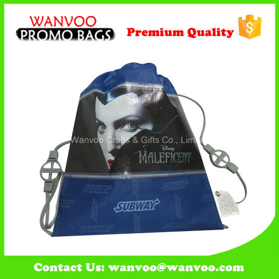 Fashion Trend Blue 190t Polyester School Backpack Bag for Sport