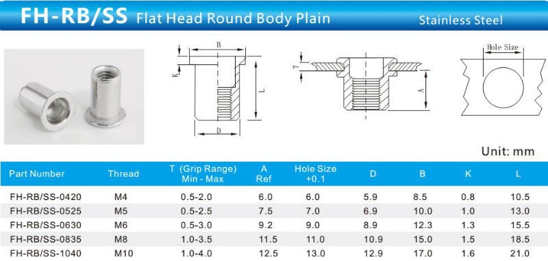 China Professional Manufacturer Supply Blind Rivet Nut