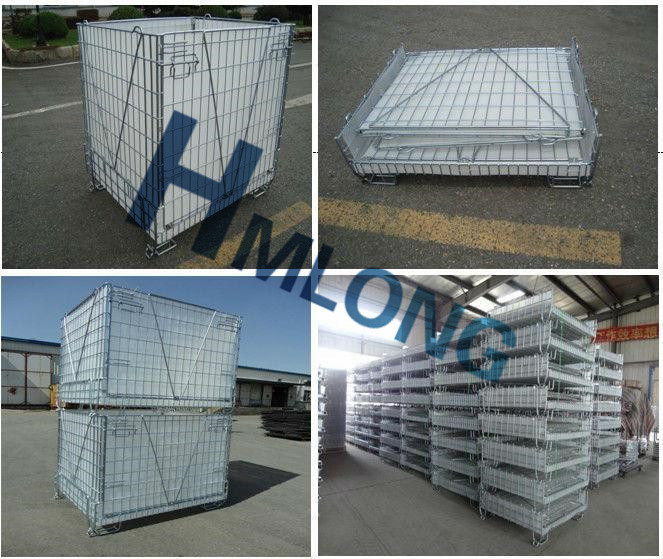 Large Collapsible Wire Metal Storage Container