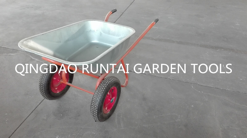 Double Pneumatic Wheels Durable Construction Wheelbarrow (Wb6404W)