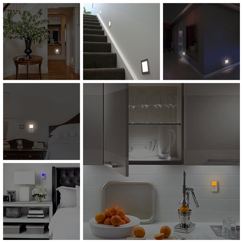 Multi-Color Warm White Cool White Daylight White 0.3W Motion Sensor Night Light for Bedroom Hallway Bathroom