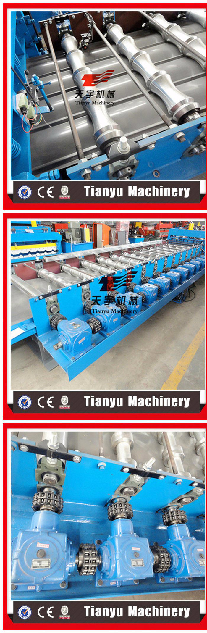 Metal Glazed Roof Tile Color Steel Sheet Roll Forming Machine