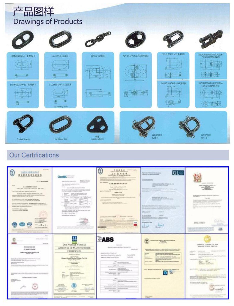Anchor Chain with CCS, ABS, Lr, Gl, Dnv, Nk, BV, Kr, Rina, RS Certificate